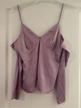 Wayf Lavender Satin Spaghetti Strap Camisole